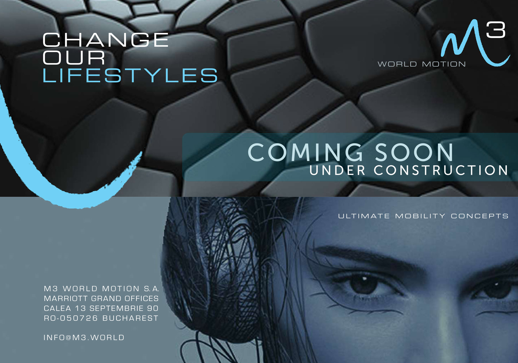 Welcome to M3 World Motion. We are under construction and will be coming back soon.